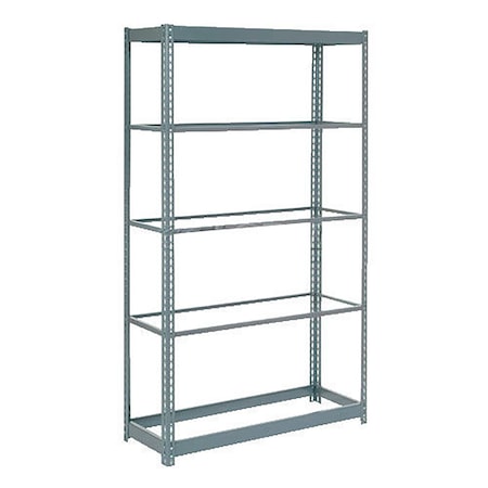 Heavy Duty Shelving 48W X 24D X 72H With 5 Shelves, No Deck, Gray